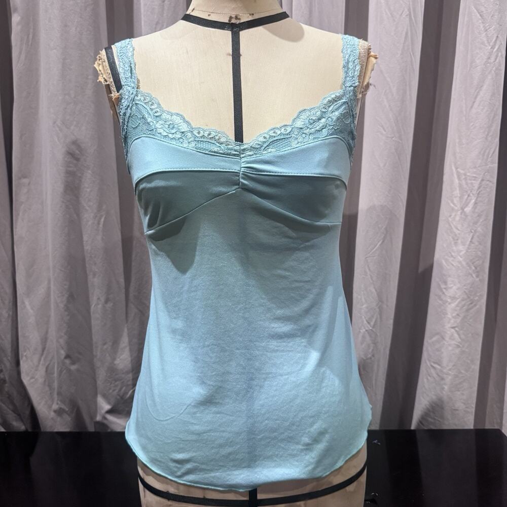 Vintage Stock Ann Ferriday Seamed Cup Lace Trimmed Cami S/ M